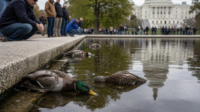 Controversy Brews Over Trump’s Reflecting Pool Amid Dead Ducks Incident